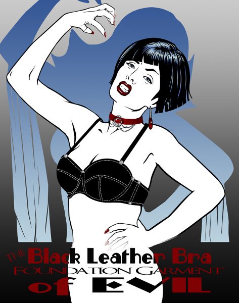 Black Leather Bra