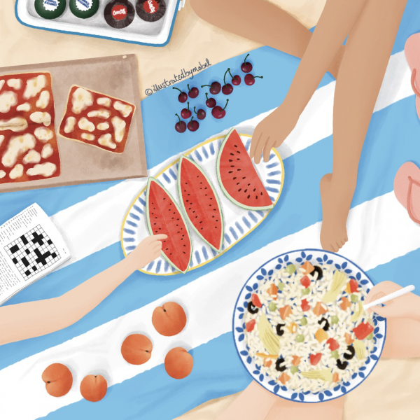 Summer picnic illustration