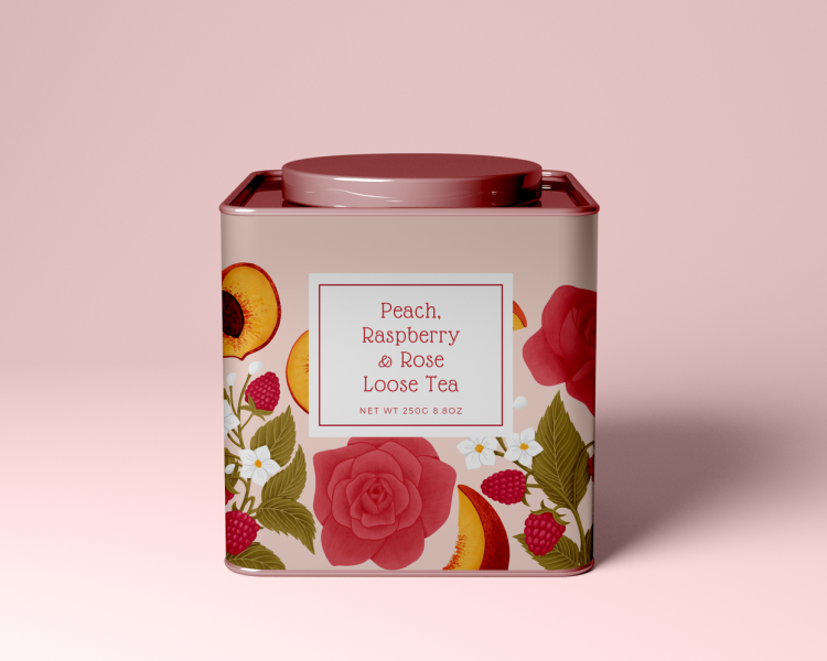 Tea packaging illustration