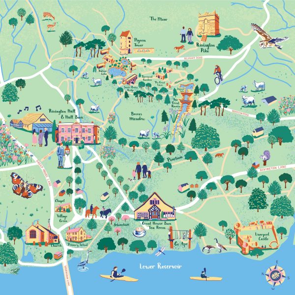 Countryside Map for Rivington Hall Barn