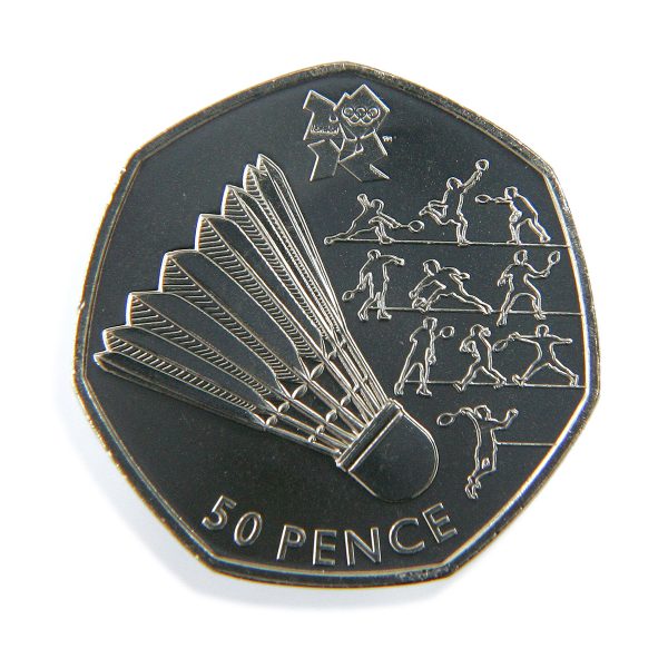 Badminton Coin, minted for London Olympics 2012