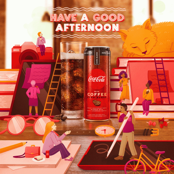 Loe Lee : Coca-Cola + Coffee 2021 Campaign - World illustration Awards