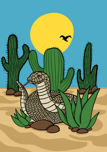 Snake In The Desert