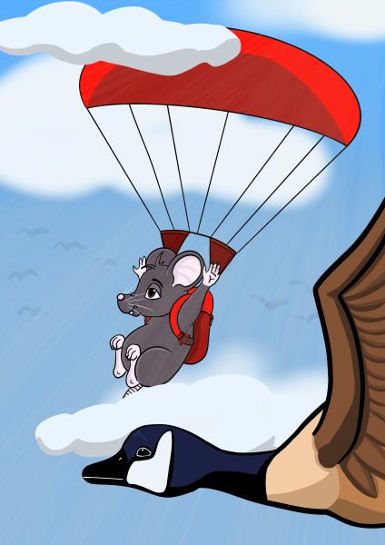 Parachuting Mouse