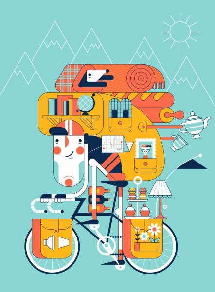 Cyclist illustration