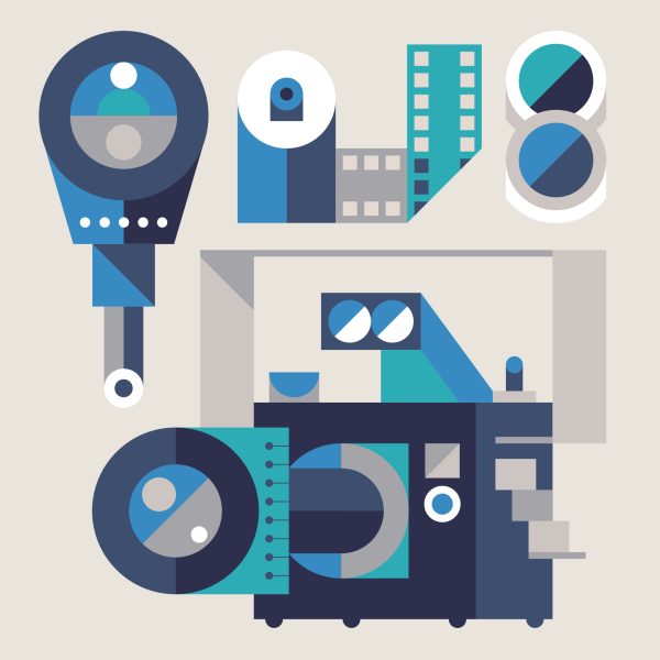 Camera retro vector illustration