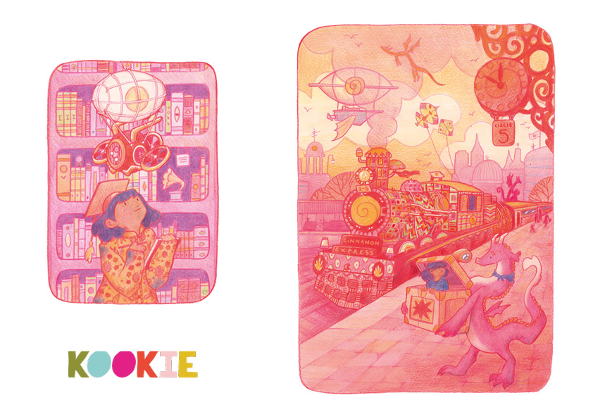 Kookie magazine - Illustration commissioned for the short story The Cinnamon Express, by Ayesha Uddin
