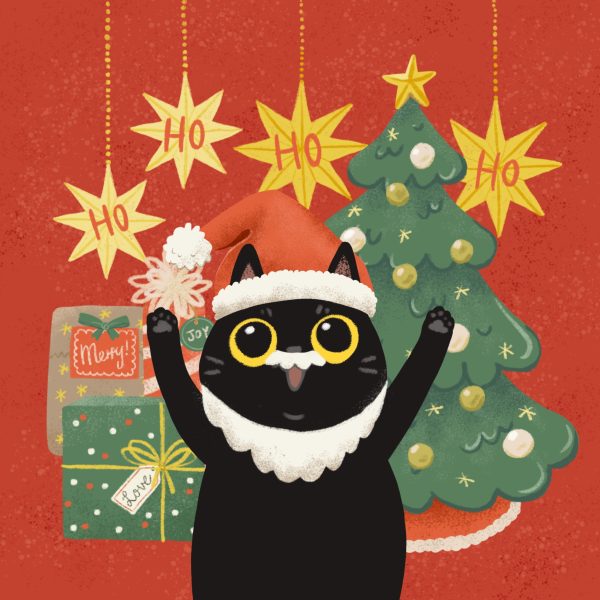 Cat Christmas Card 5