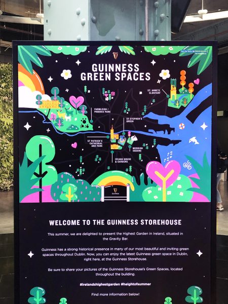 Map of the green spaces in Dublin for Guinness