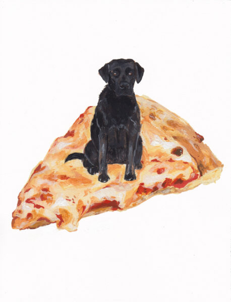 Dog on Pizza