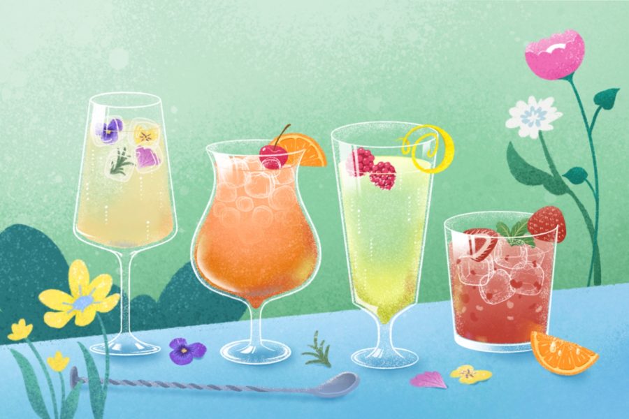 Cocktail illustration - Spring