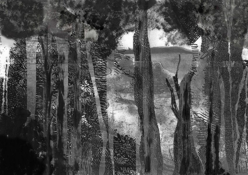 Through the trees one could see the corrugated surface of the Loe