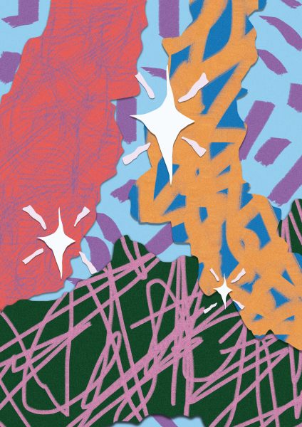 Funky paper collage