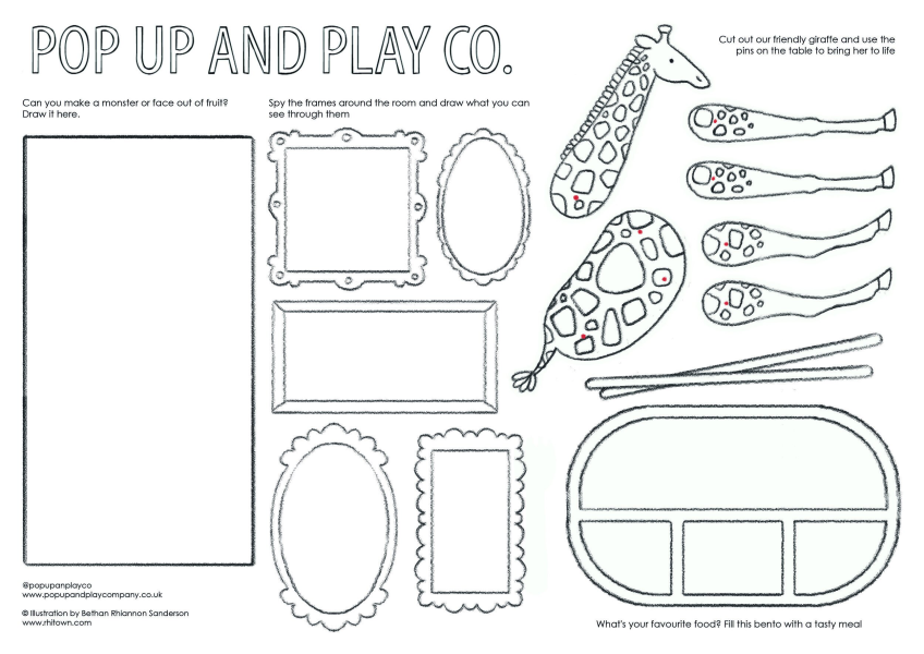Colouring Placemat Pop Up & Play Co