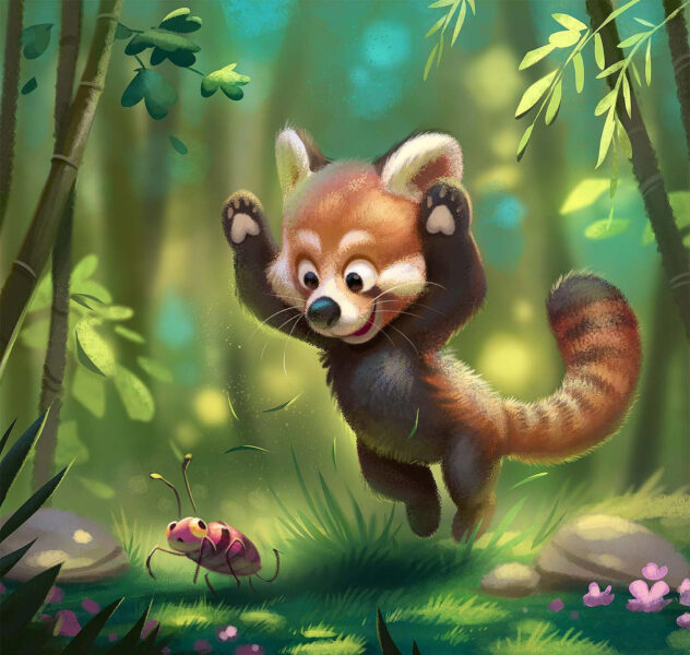 Red Panda Children's book illustration