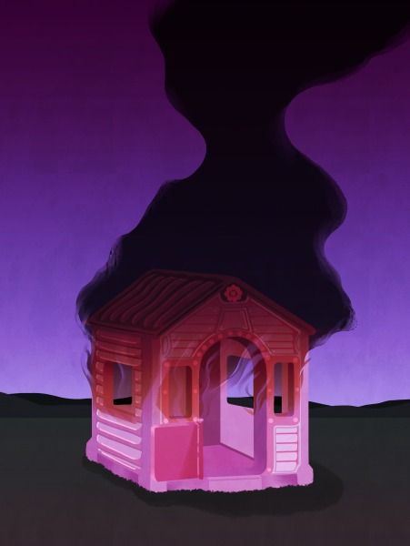 Our playhouse is burning