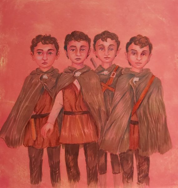 Four hobbits