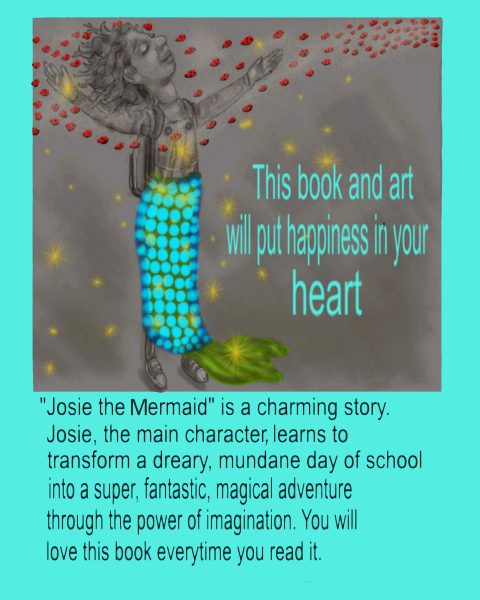 Back book cover for Josie the Mermaid 8x10 final redo