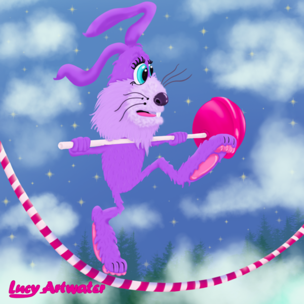 balancing bunny