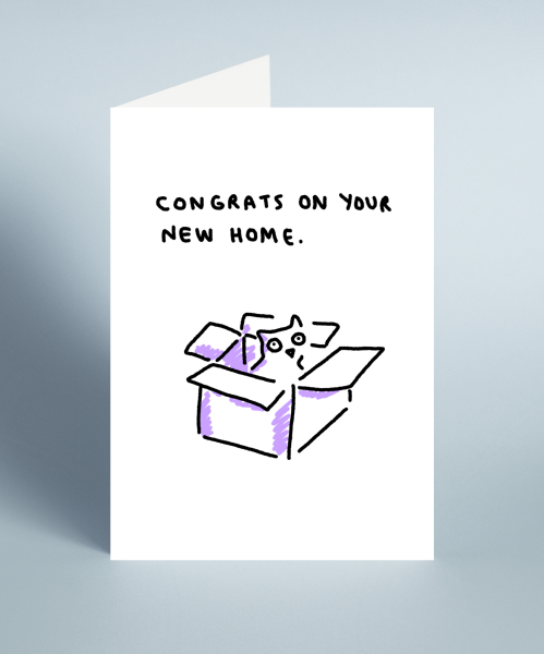 Cat greetings card mock-up - Josie Peters