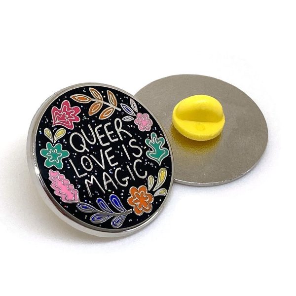 Queer love is magic pin design