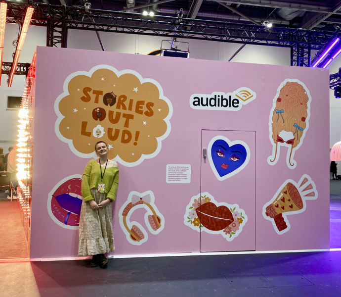 Audible Drag Con booth display