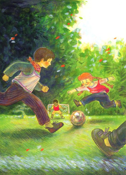 Soccer playing