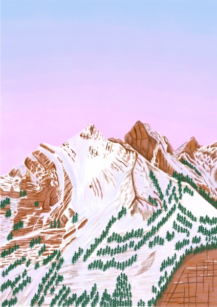 Sunset Mountain A4