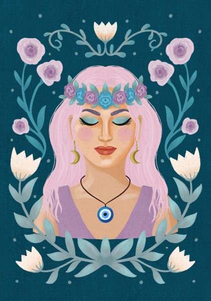 Meditate with the Flowers Turquoise