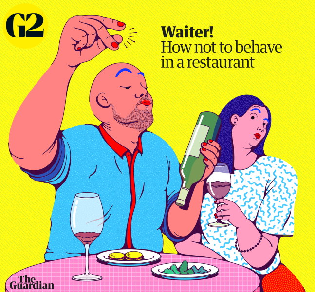 The-Guardian-Inma-Hortas-illustration-editorial-chefs-hate-bad-behaviour-manners-inlohographic-Cover