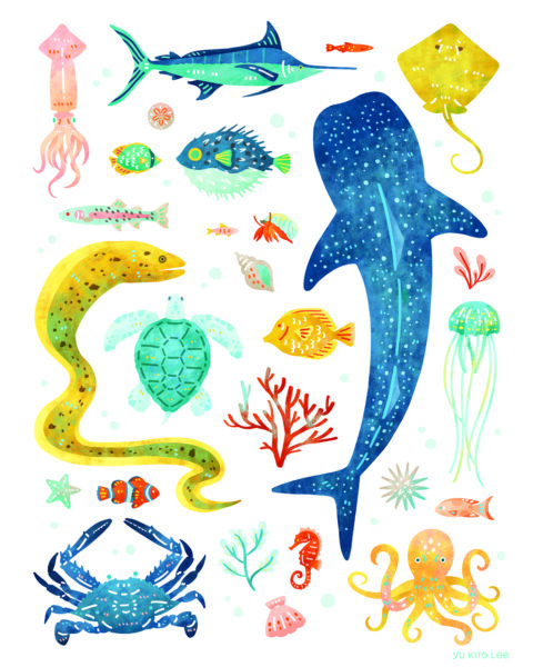 Illustration of Sea Life