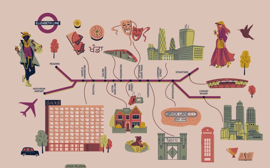 Dina-ruzha-illustrated-map-of-London-Elizabeth+line
