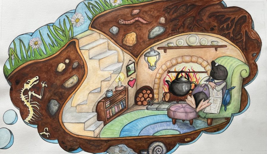 Heidi Logie - Mole in his underground home