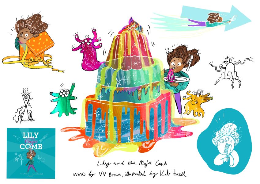 Lily & the magic comb illustration samples Kate Hazell