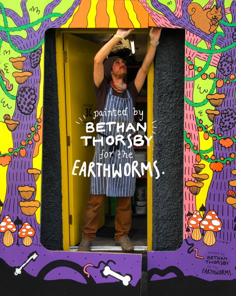 Earthworm Kitchen door