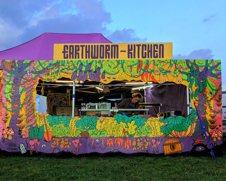 Earthworm Kitchen mural frontage