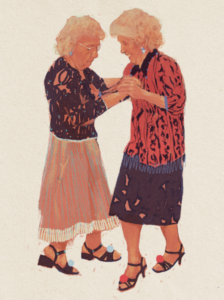 Dancing Grandmas | Editorial illustration