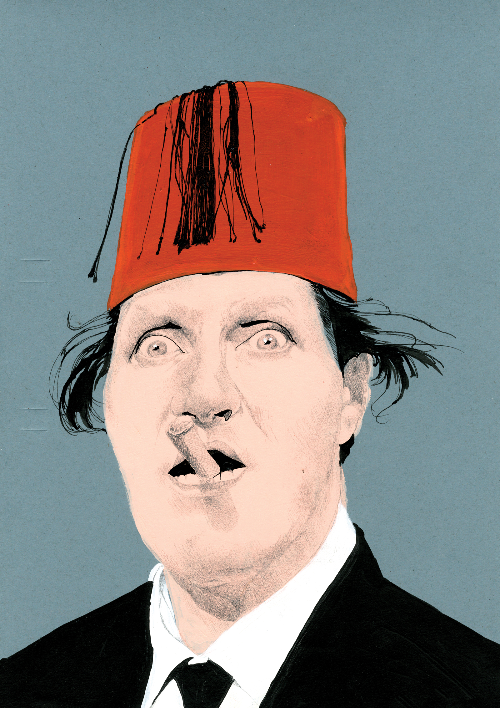 Drawing Tommy Cooper by snakedaemon