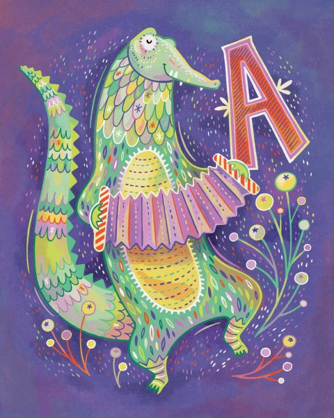 A is for Alligator with Accordion