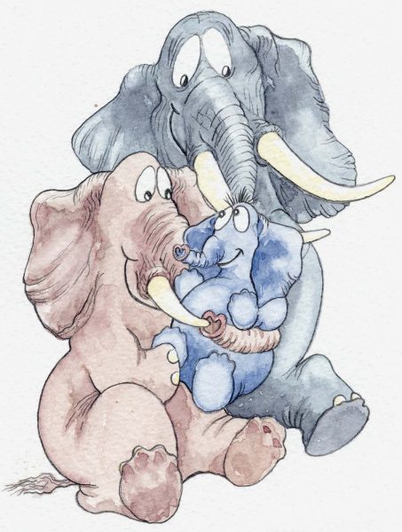 Elephant baby card