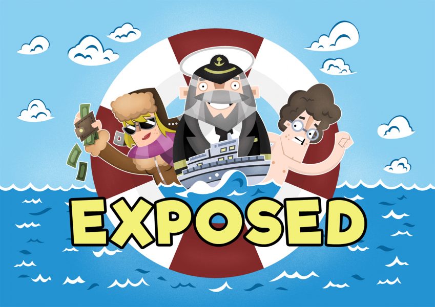 'Exposed' Board Game Art - Client: Overworld Games