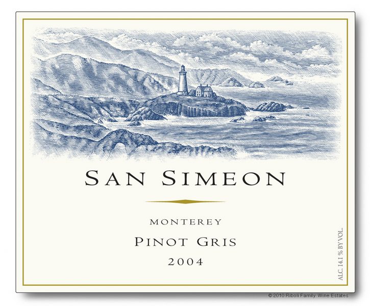 San Simeon Wine Label Illustration