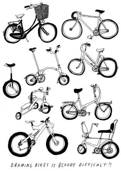 screenprint Wonk Bikes