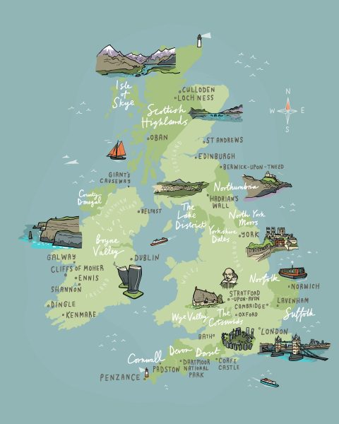 Wanderlust UK and Ireland Map